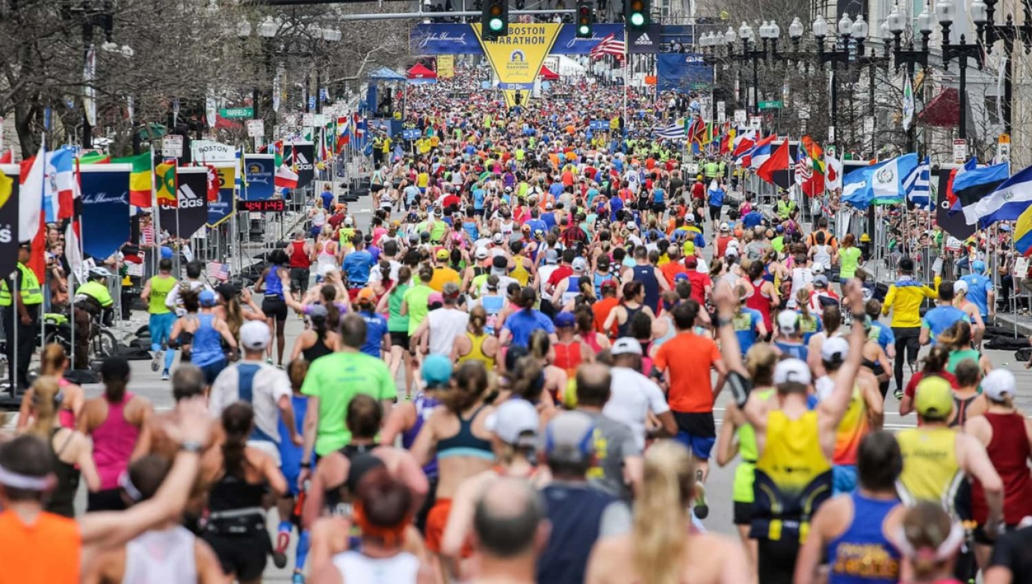 Runners on Boylston Street