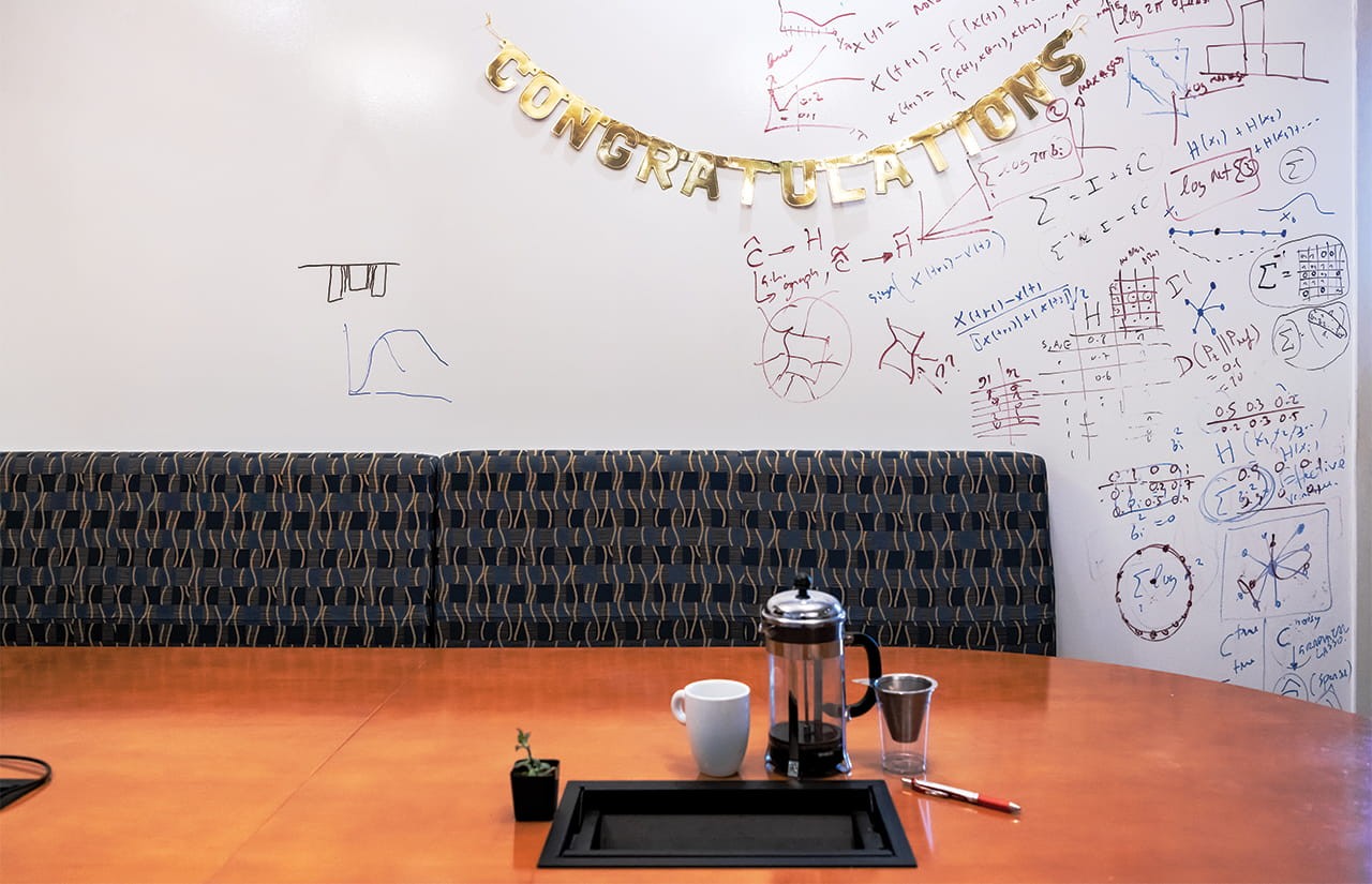 Associate biology professor Timothy Van Opijnen's office