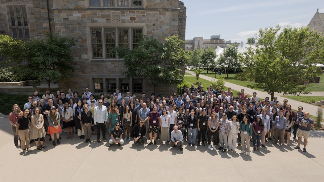 Aerial image of CFMIP conference attendees 