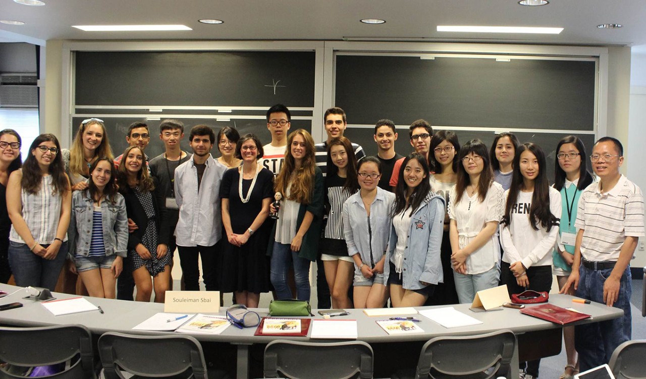 Professor Bilder with students