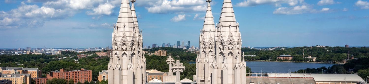 Boston skyline through Gasson