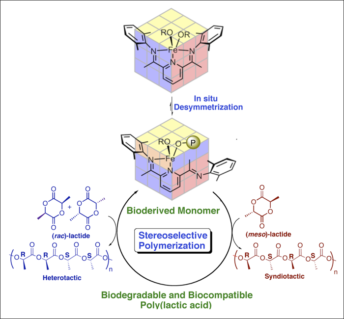 Stereoselective catalysis achieved through in situ desymmetrization of an achiral iron catalyst precursor