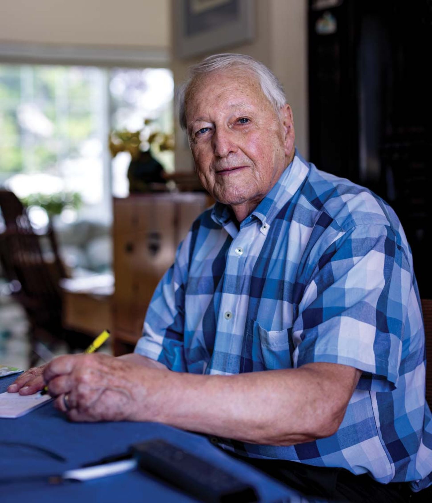 Fred Tirrell photographed at home