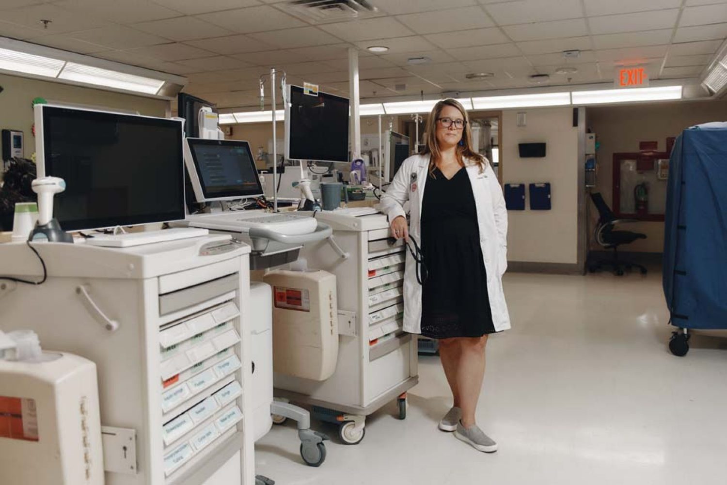 Photo of Katie Fitzgerald Jones in the West Roxbury Veterans Hospital