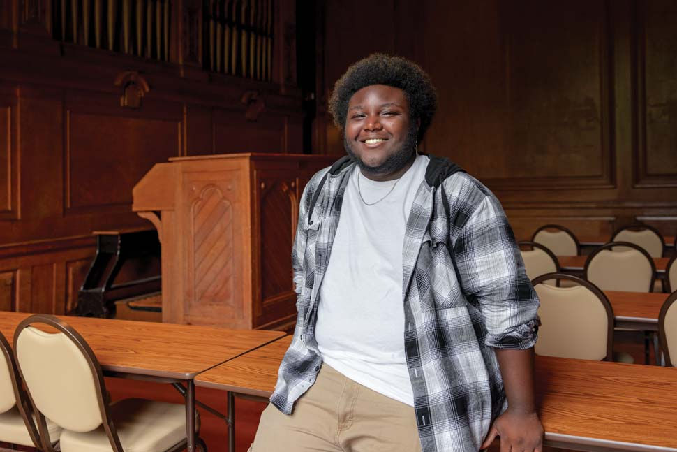 Photo of Darius Dowdye in the administration building