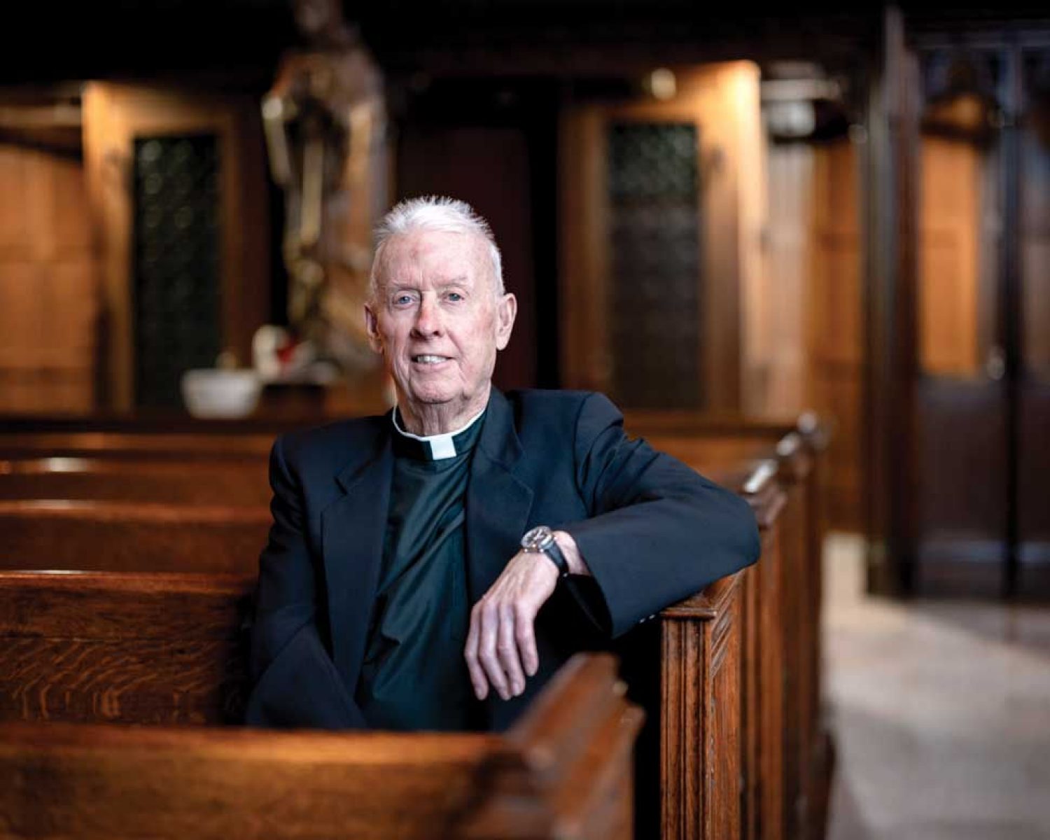 Photograph of the Harvey D. Egan, SJ in St. Mary's Chapel