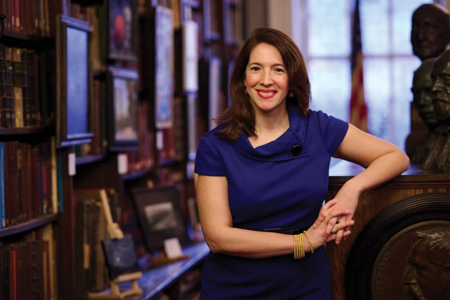 Leila Amineddoleh photographed at the Salmagundi Club in New York City