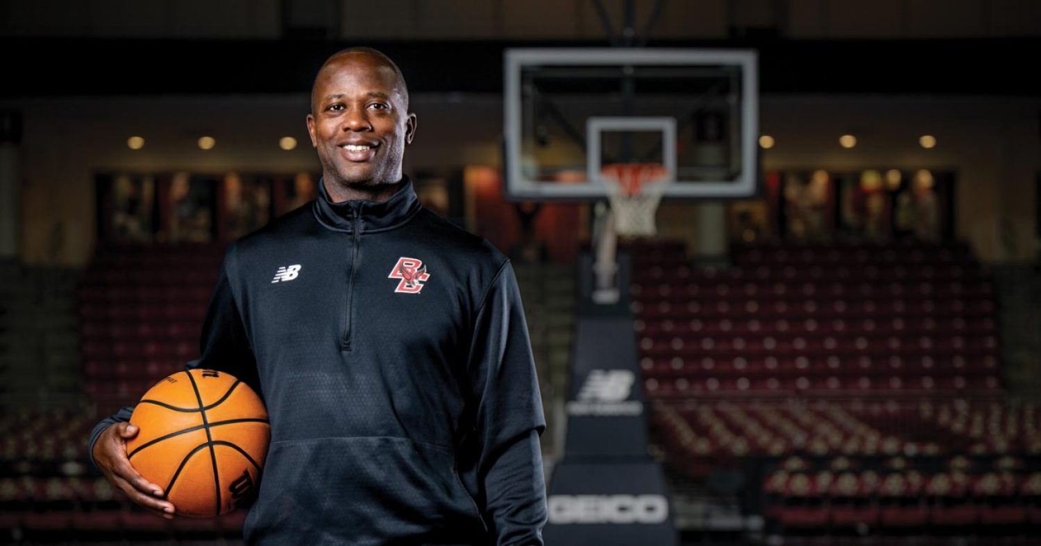 Head Coach Earl Grant photographed in Conte Forum