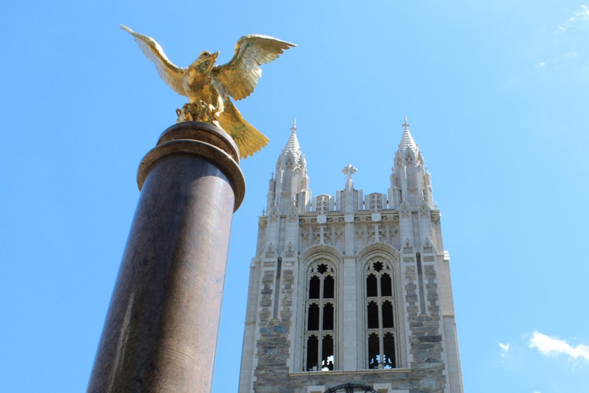 Gasson tower and eagle statue
