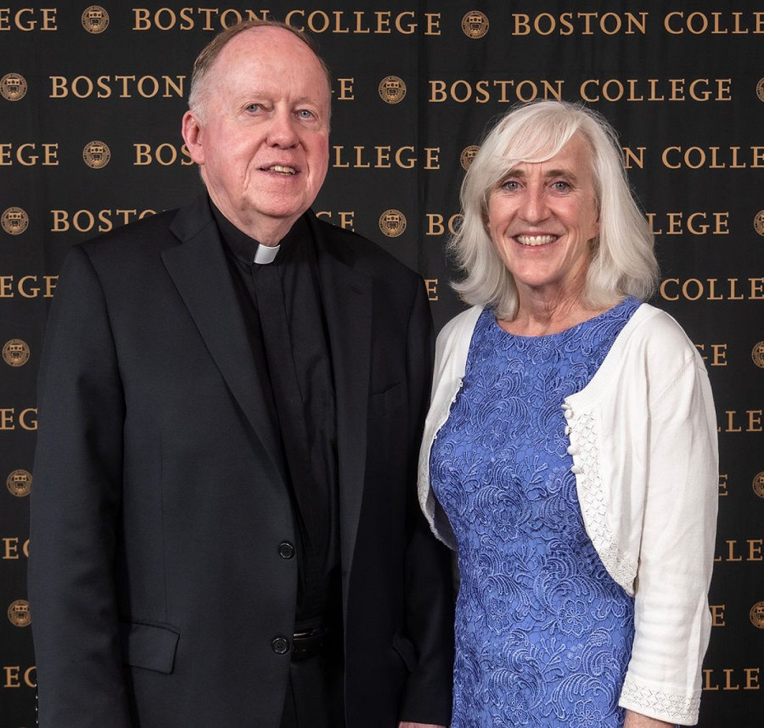 University President William P. Leahy, S.J. and Colleen Simonelli