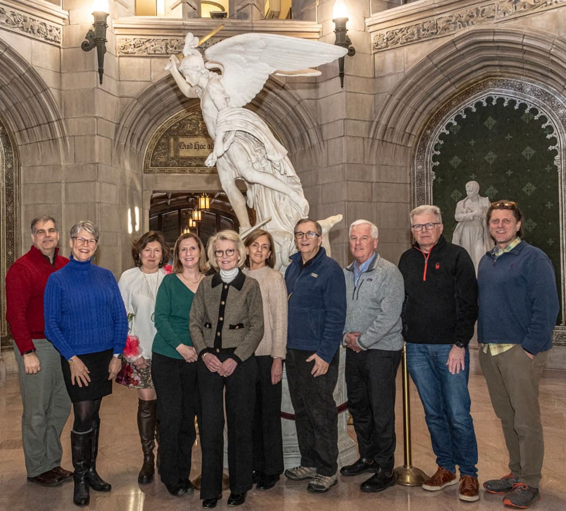 a group of people in Gasson Hall
