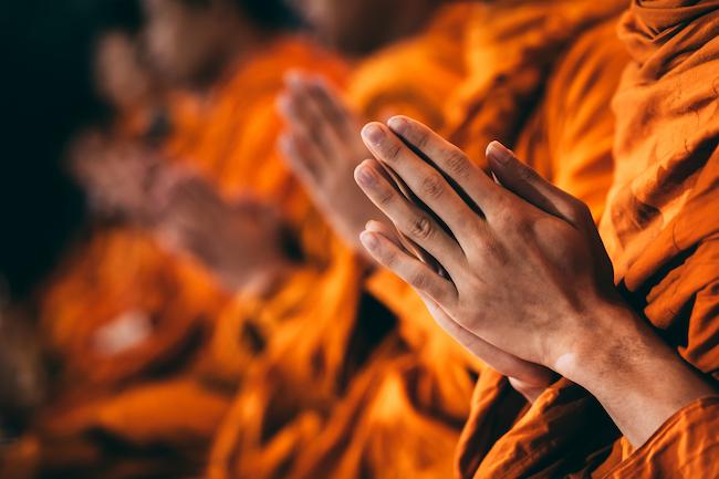 Image of tibetan buddhist praying