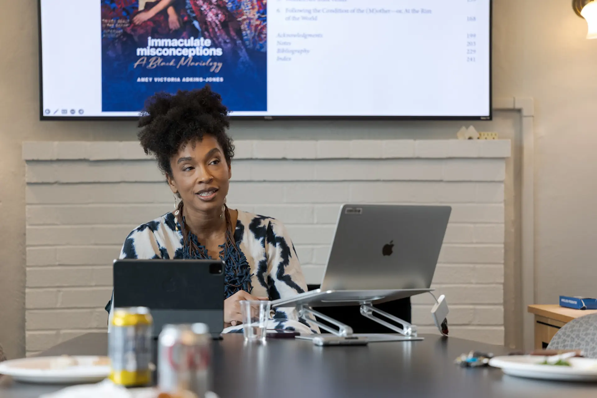 Amey Victoria Adkins-Jones discussing her latest book.