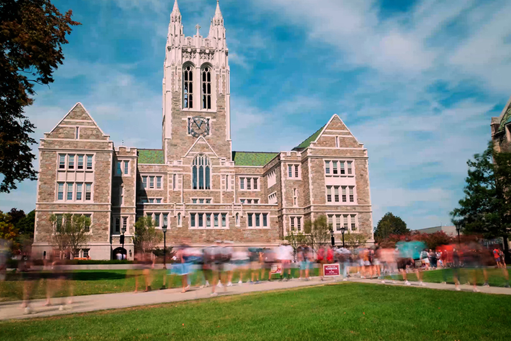 students on the BC campus