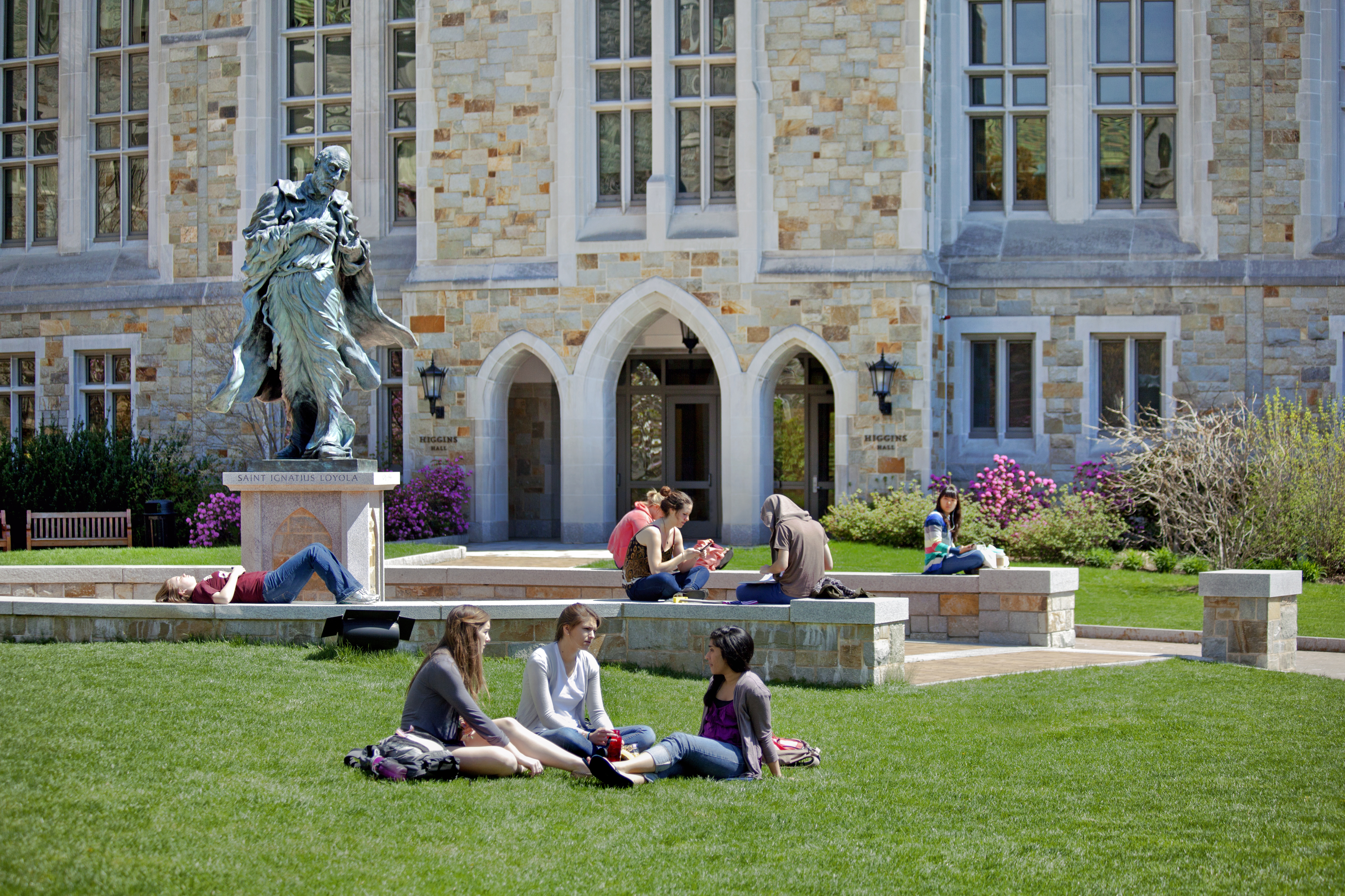 Main campus in spring.