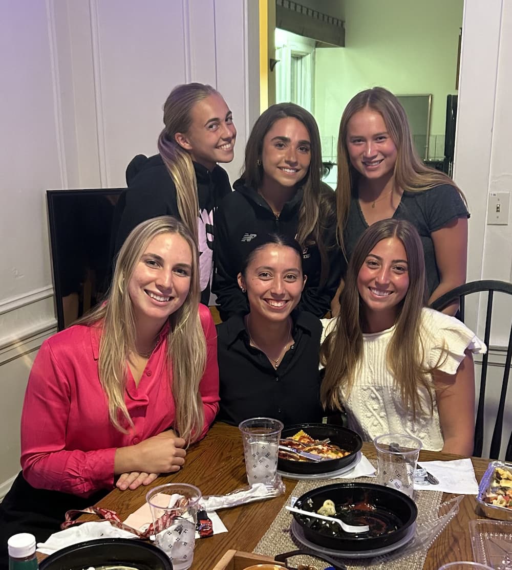 Students at dinner event
