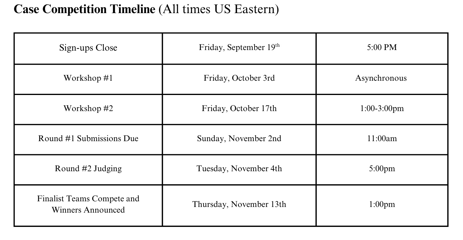 Fall Schedule