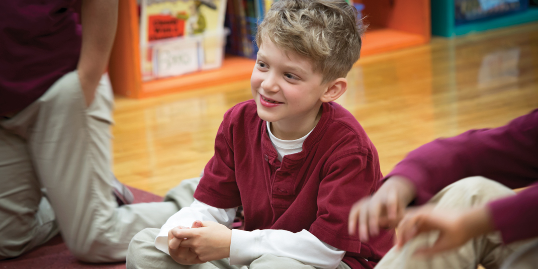 Student in a classroom