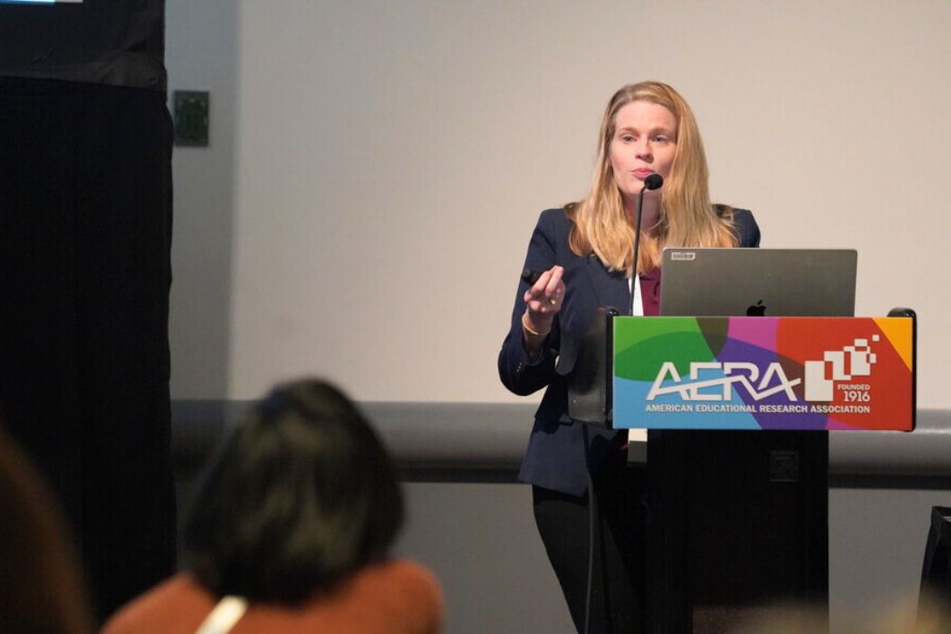 Faythe Beauchemin presenting at AERA