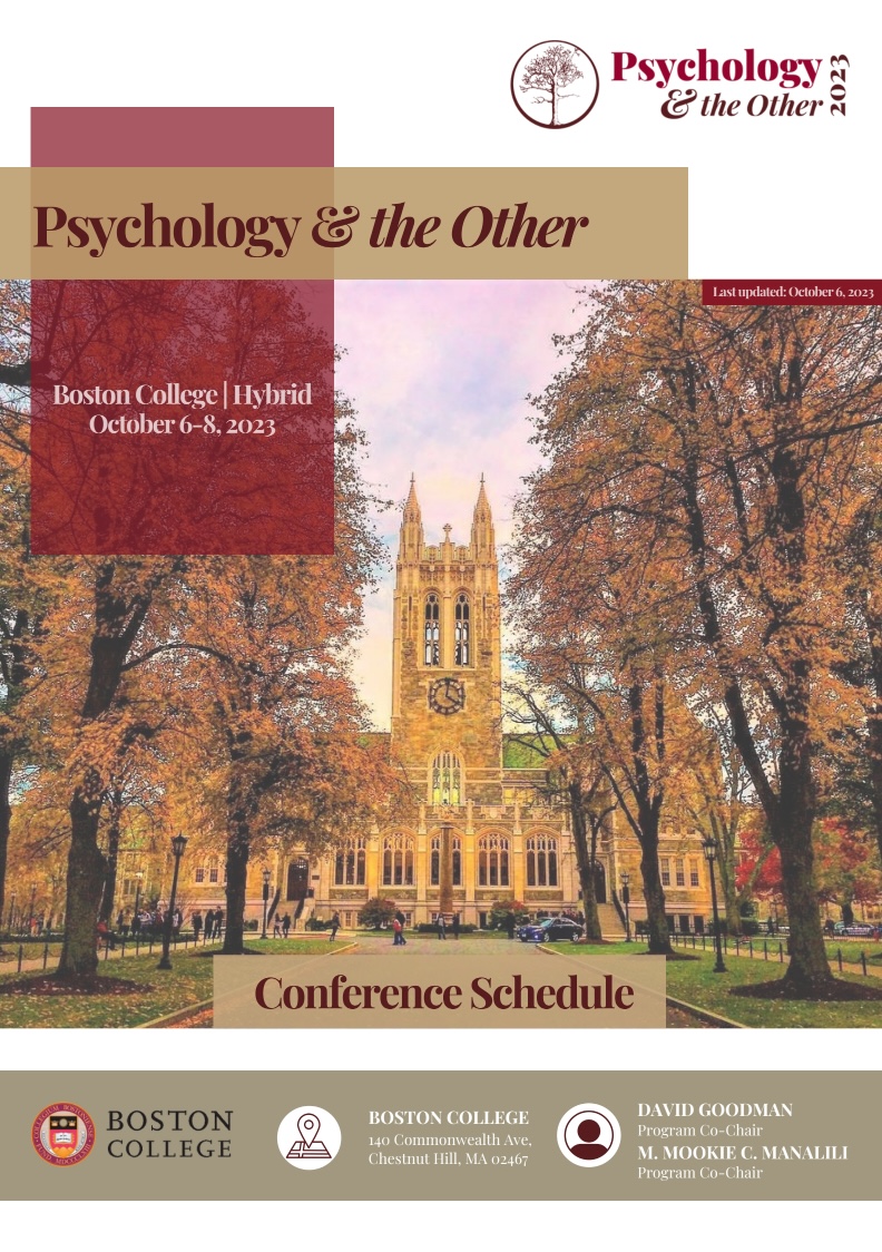 2023 Conference Schedule Cover Page