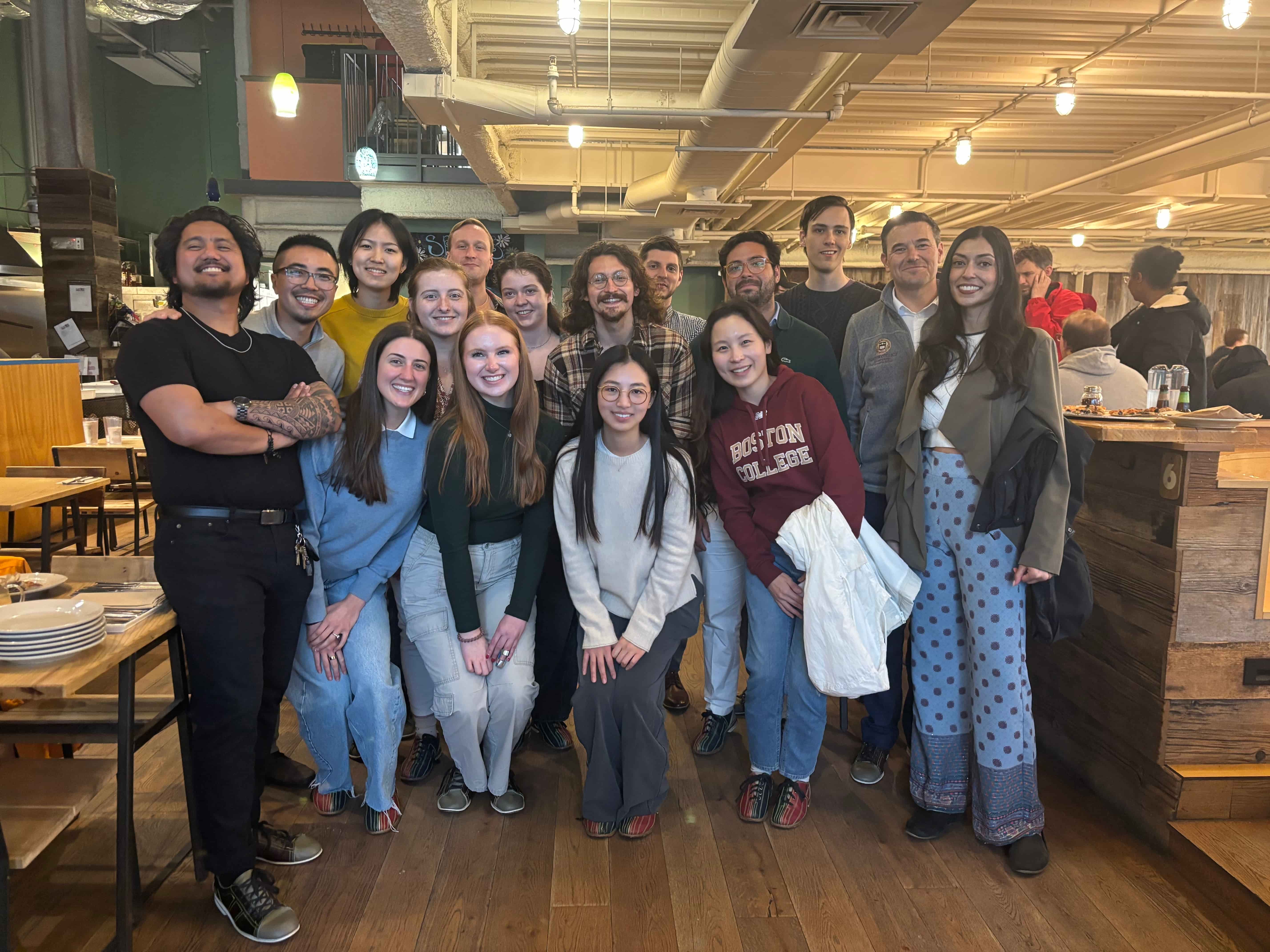 Psychological Humanities and Ethics lab members bowling