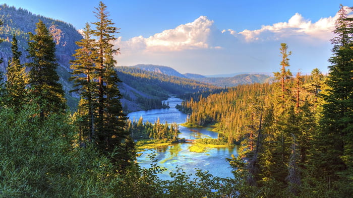 Mountains and River