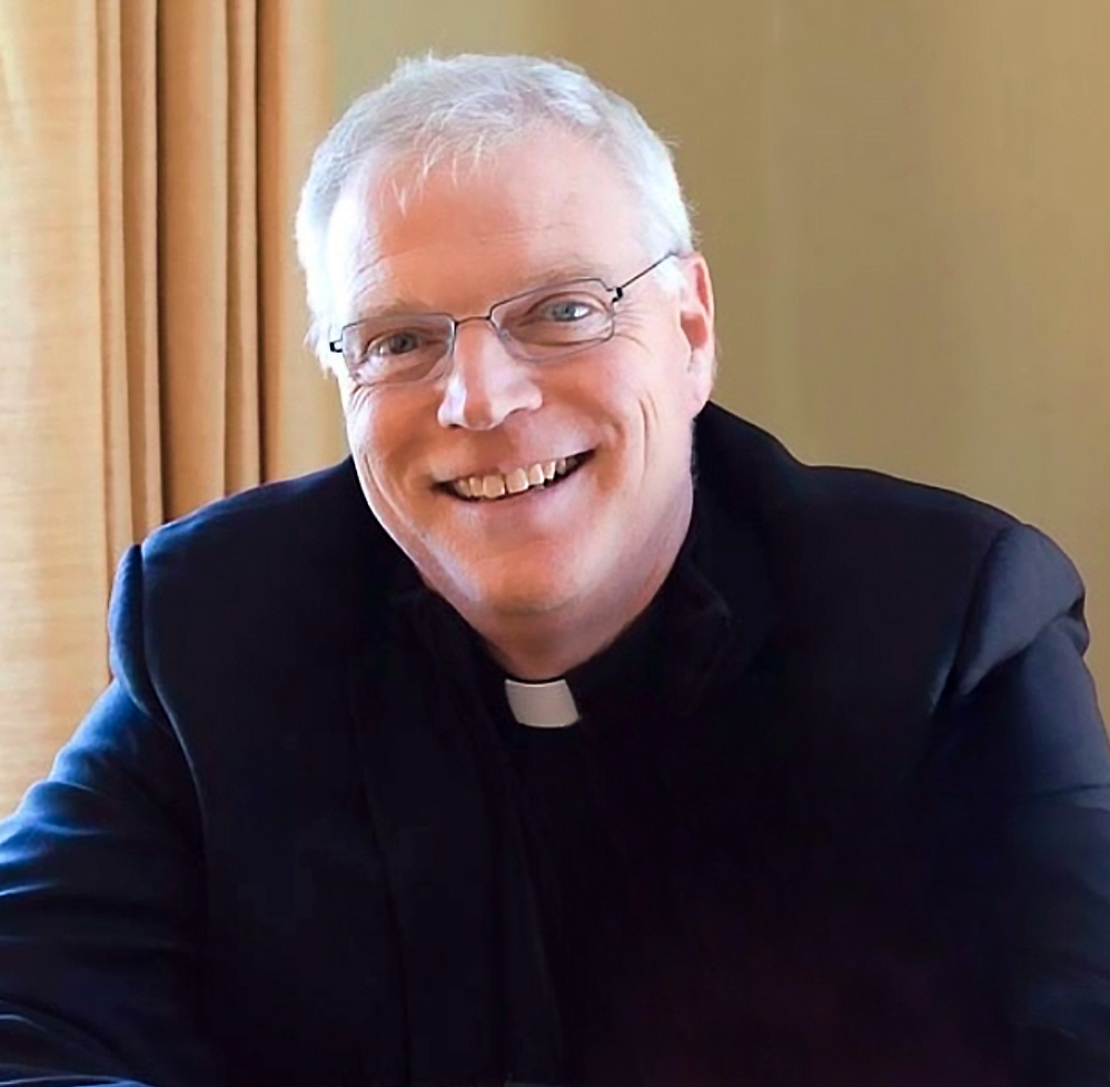 a priest in clerical collar