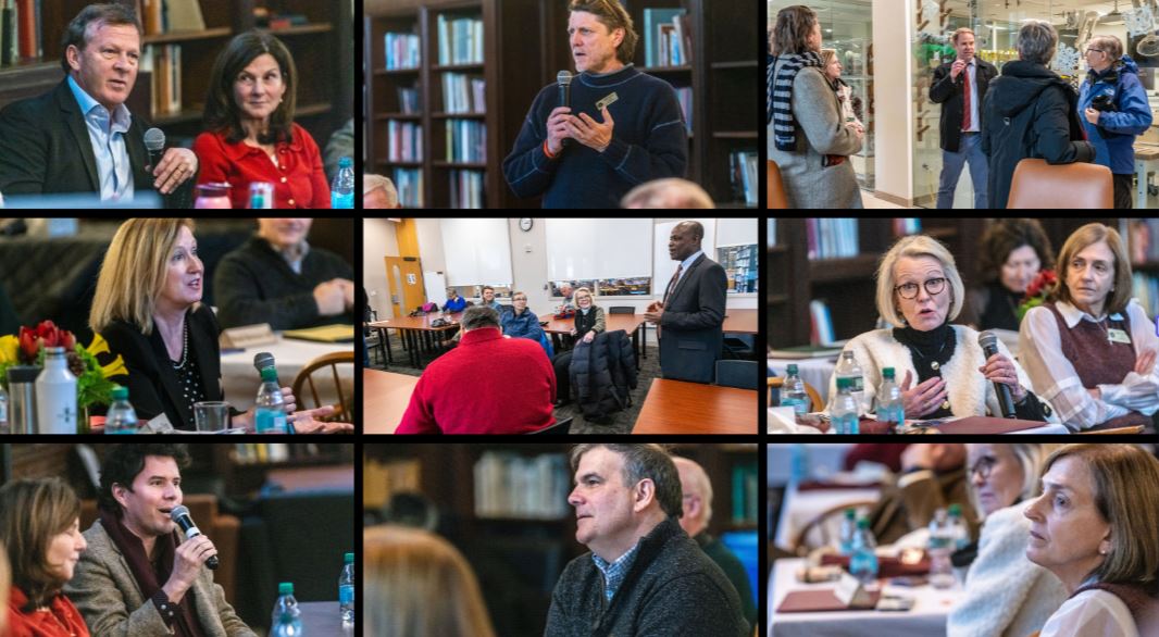 montage of classes, seminars, and discussions